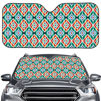 Tribal Navajo Pattern Print Car Windshield Sun Shade