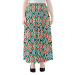 Tribal Navajo Pattern Print Chiffon Maxi Skirt