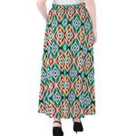Tribal Navajo Pattern Print Chiffon Maxi Skirt