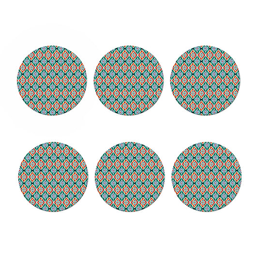 Tribal Navajo Pattern Print Coaster Set