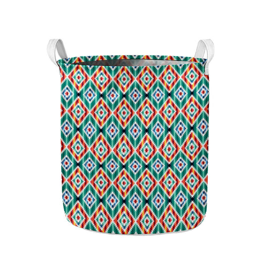Tribal Navajo Pattern Print Collapsible Laundry Basket