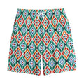 Tribal Navajo Pattern Print Cotton Shorts