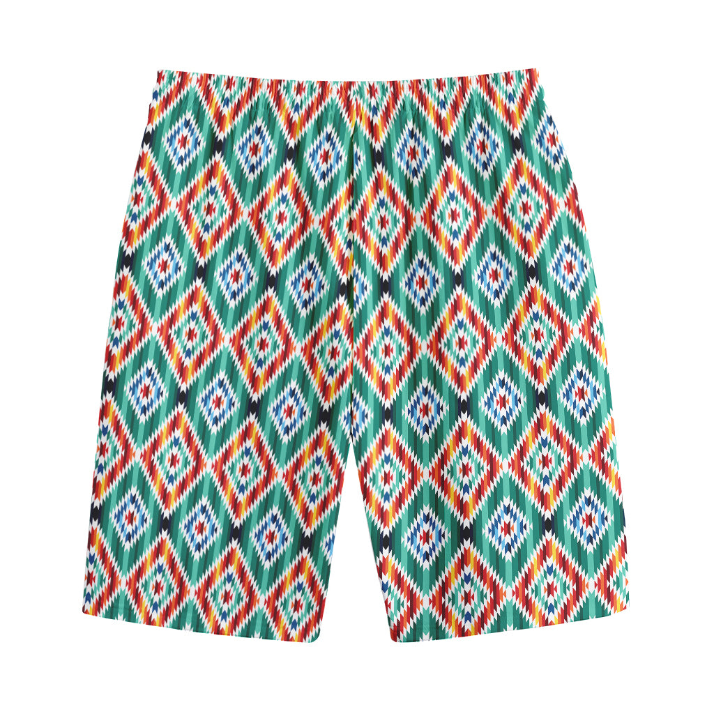 Tribal Navajo Pattern Print Cotton Shorts