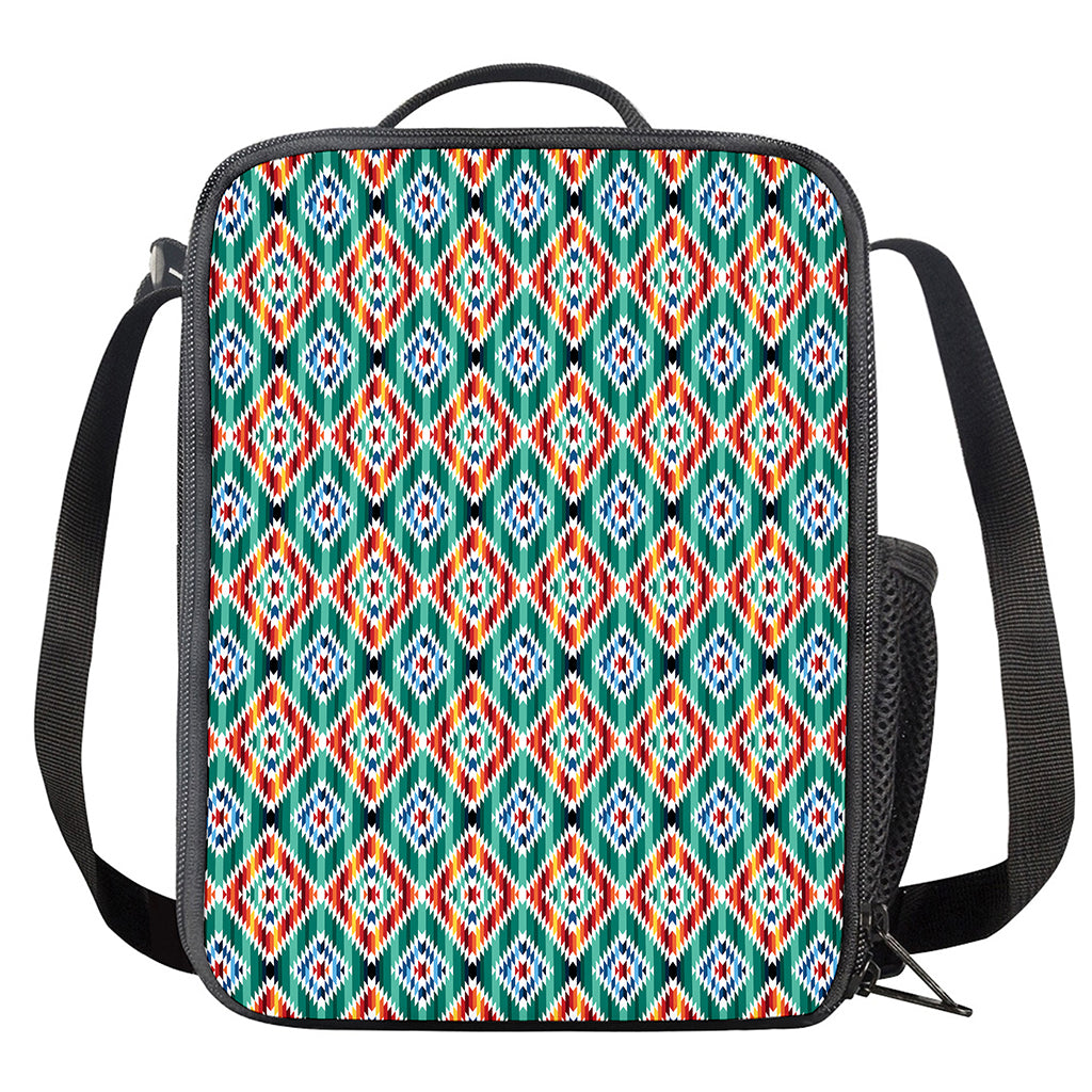 Tribal Navajo Pattern Print Crossbody Lunch Bag