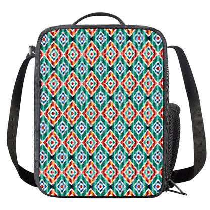 Tribal Navajo Pattern Print Crossbody Lunch Bag
