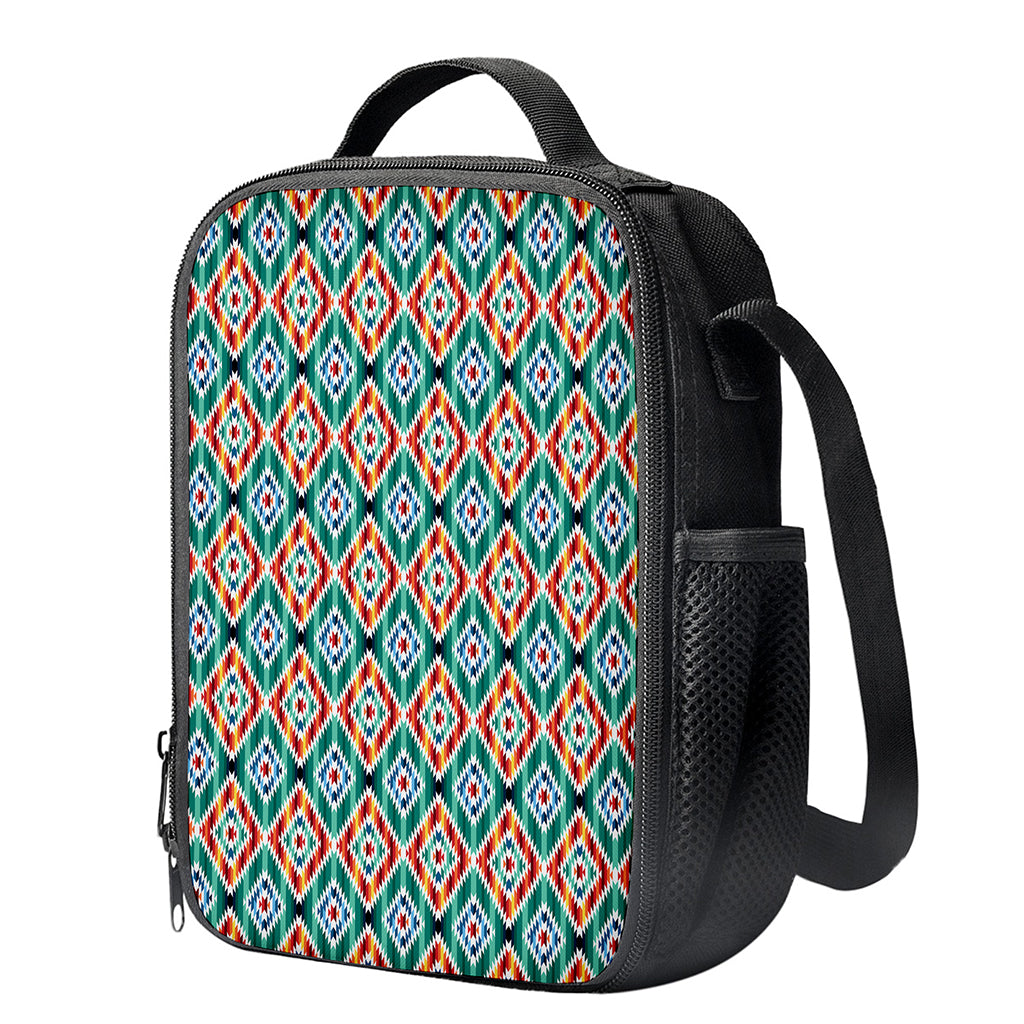 Tribal Navajo Pattern Print Crossbody Lunch Bag