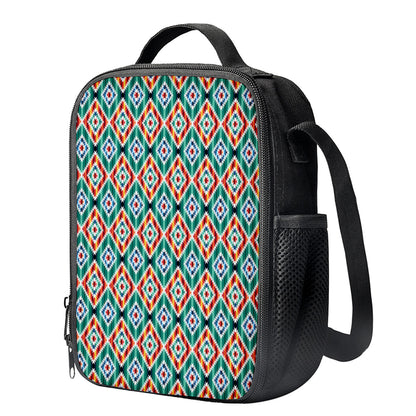 Tribal Navajo Pattern Print Crossbody Lunch Bag