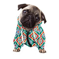 Tribal Navajo Pattern Print Dog Zip Up Hoodie