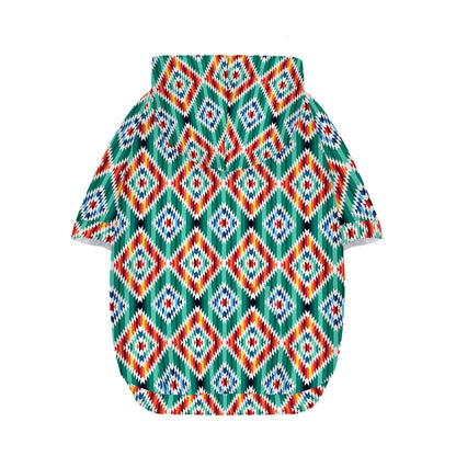 Tribal Navajo Pattern Print Dog Zip Up Hoodie