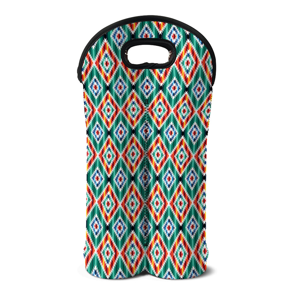 Tribal Navajo Pattern Print Double Neoprene Wine Tote