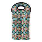 Tribal Navajo Pattern Print Double Neoprene Wine Tote