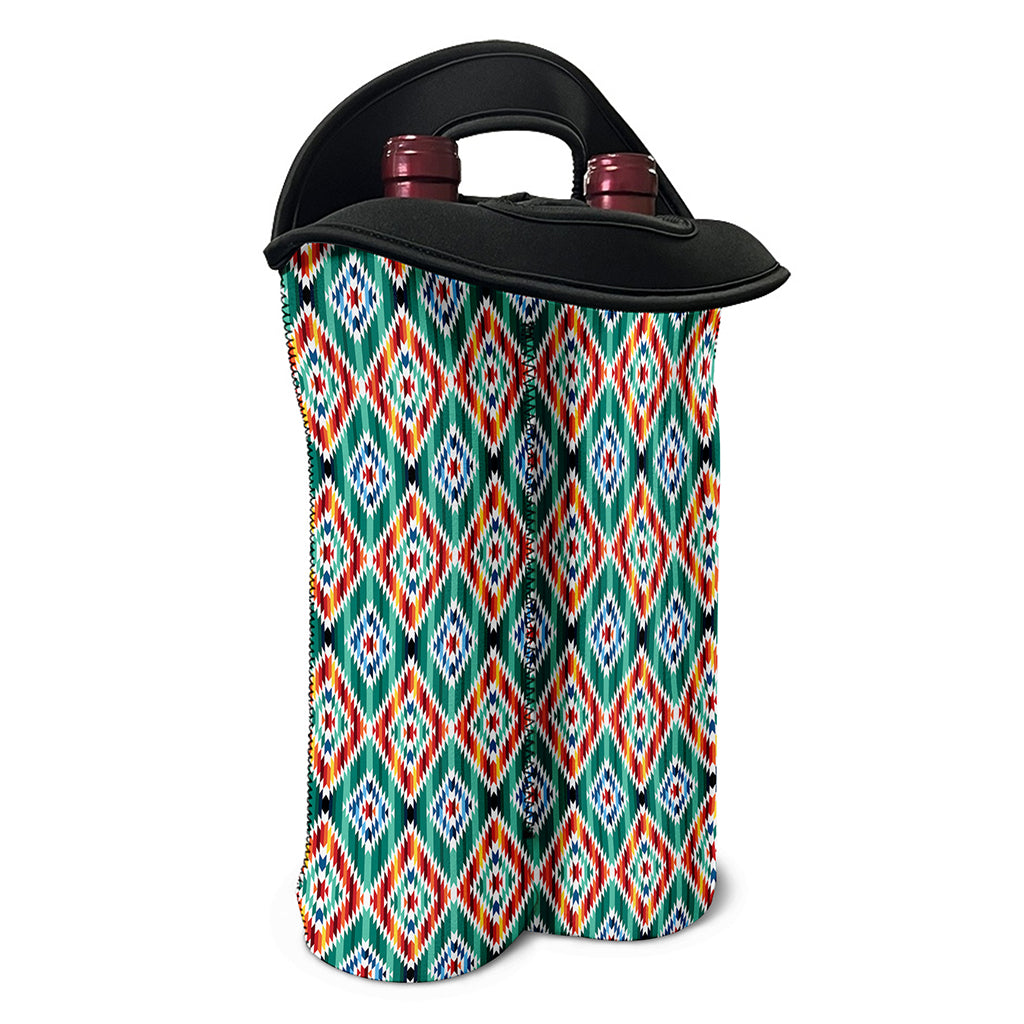 Tribal Navajo Pattern Print Double Neoprene Wine Tote