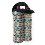 Tribal Navajo Pattern Print Double Neoprene Wine Tote