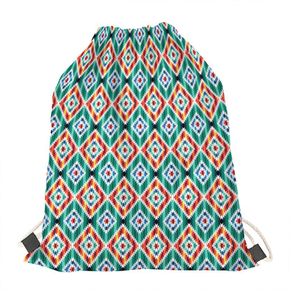Tribal Navajo Pattern Print Drawstring Bag