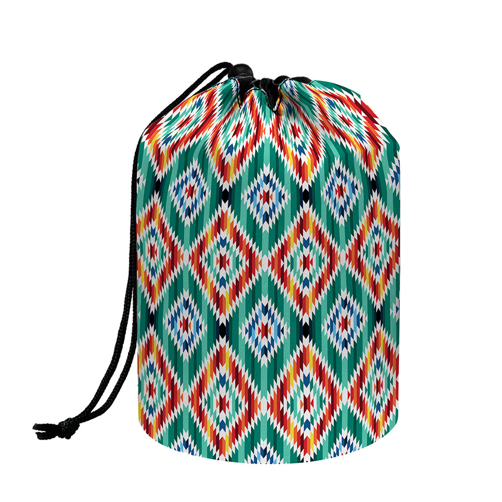 Tribal Navajo Pattern Print Drawstring Makeup Bag