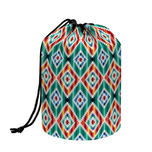 Tribal Navajo Pattern Print Drawstring Makeup Bag