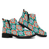 Tribal Navajo Pattern Print Flat Ankle Boots