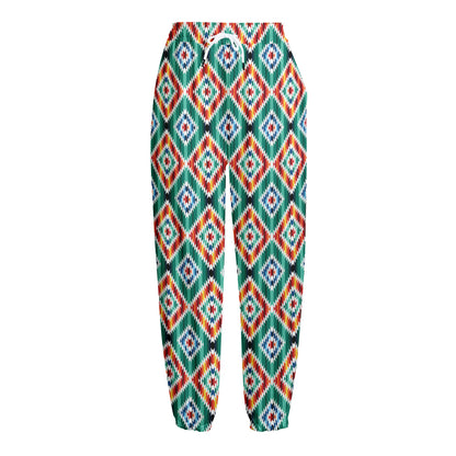 Tribal Navajo Pattern Print Fleece Lined Knit Pants