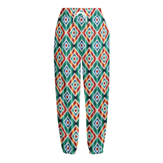Tribal Navajo Pattern Print Fleece Lined Knit Pants