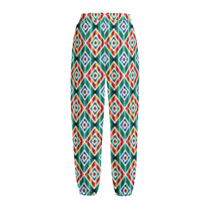 Tribal Navajo Pattern Print Fleece Lined Knit Pants
