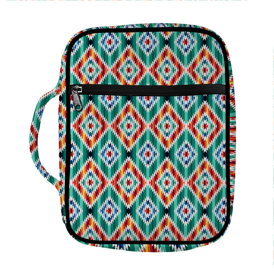 Tribal Navajo Pattern Print Front Pocket Bible Bag