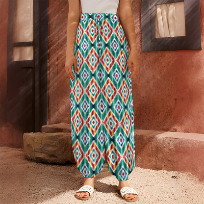 Tribal Navajo Pattern Print Harem Pants