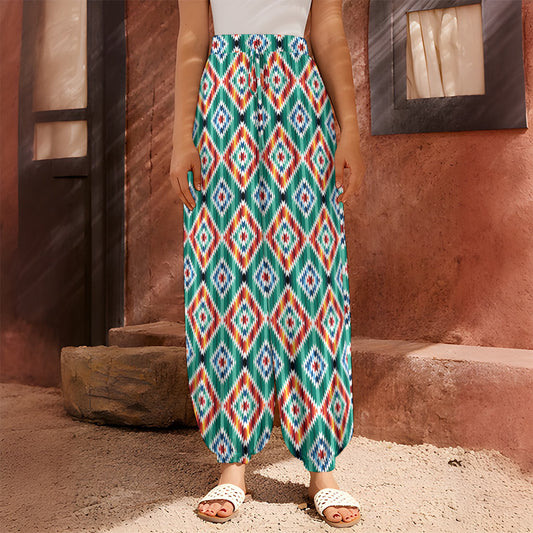 Tribal Navajo Pattern Print Harem Pants