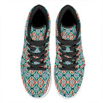 Tribal Navajo Pattern Print High Top Leather Sneakers