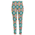 Tribal Navajo Pattern Print High-Waisted Pocket Leggings