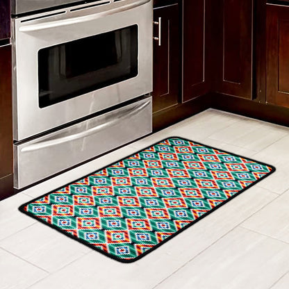 Tribal Navajo Pattern Print Kitchen Mat