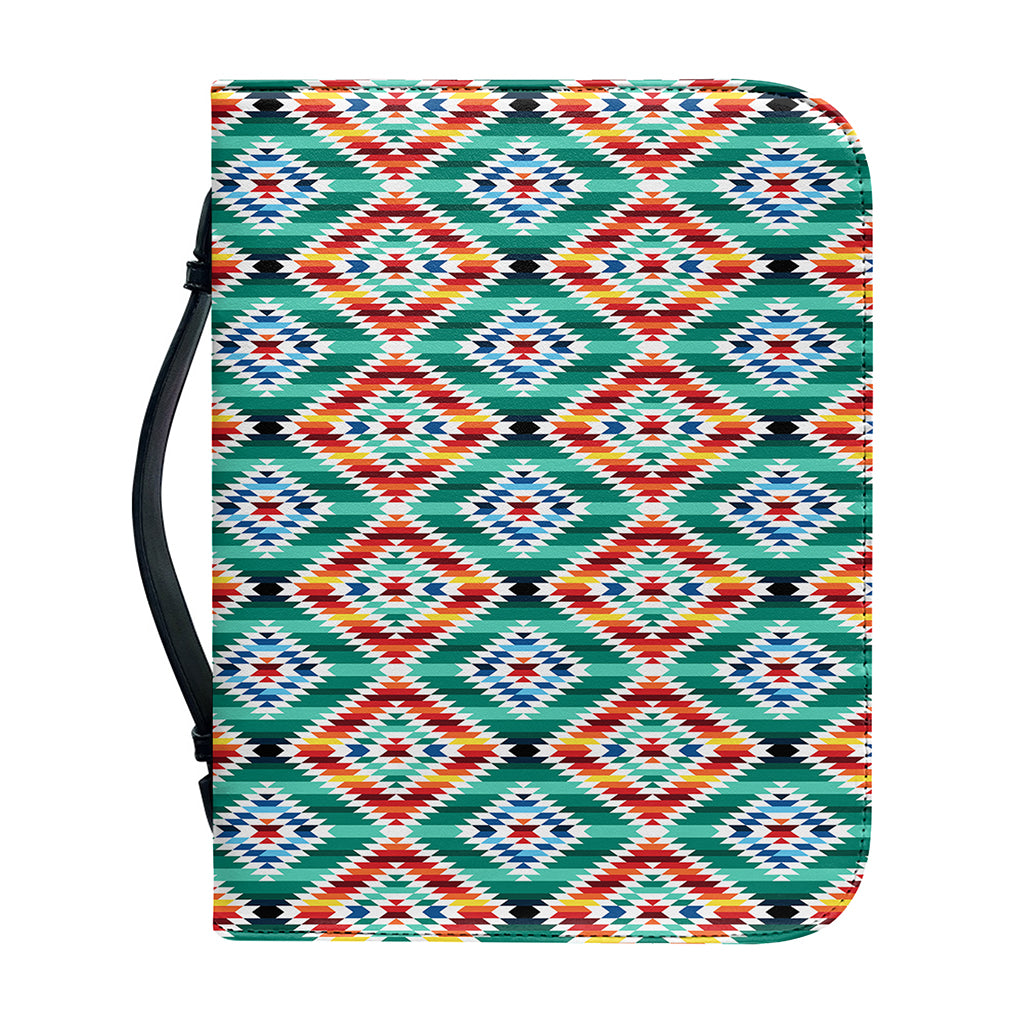 Tribal Navajo Pattern Print Leather Bible Cover