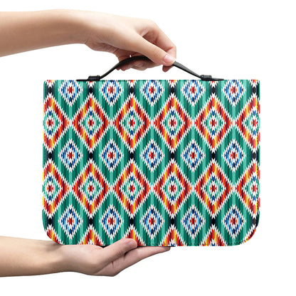 Tribal Navajo Pattern Print Leather Bible Cover
