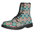 Tribal Navajo Pattern Print Lace-Up Boots