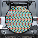 Tribal Navajo Pattern Print Leather Spare Tire Cover