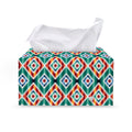 Tribal Navajo Pattern Print Leather Tissue Box Cover