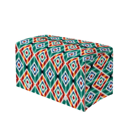 Tribal Navajo Pattern Print Leather Tissue Box Cover