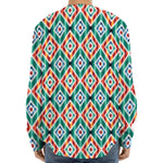 Tribal Navajo Pattern Print Long Sleeve Baseball Jersey