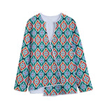 Tribal Navajo Pattern Print Long Sleeve Short Coat