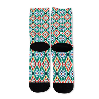 Tribal Navajo Pattern Print Long Socks