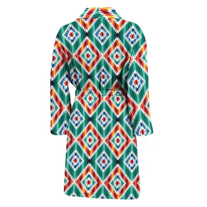 Tribal Navajo Pattern Print Men's Bathrobe