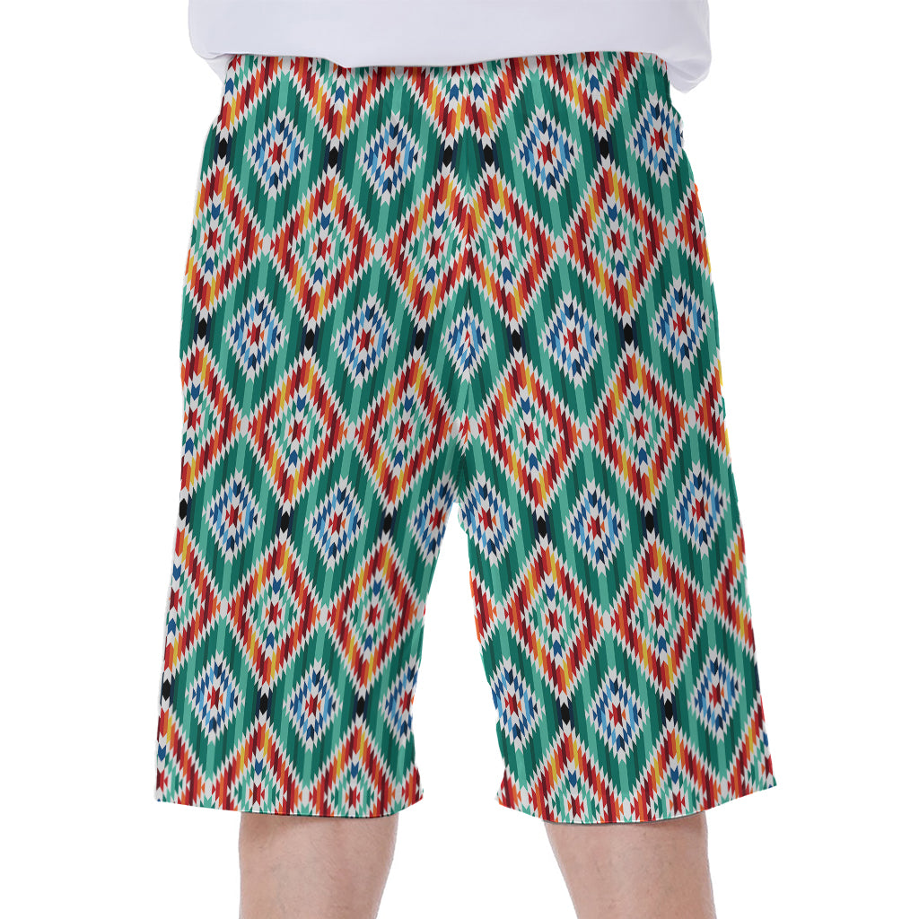 Tribal Navajo Pattern Print Men's Beach Shorts