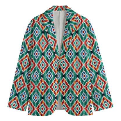 Tribal Navajo Pattern Print Men's Blazer