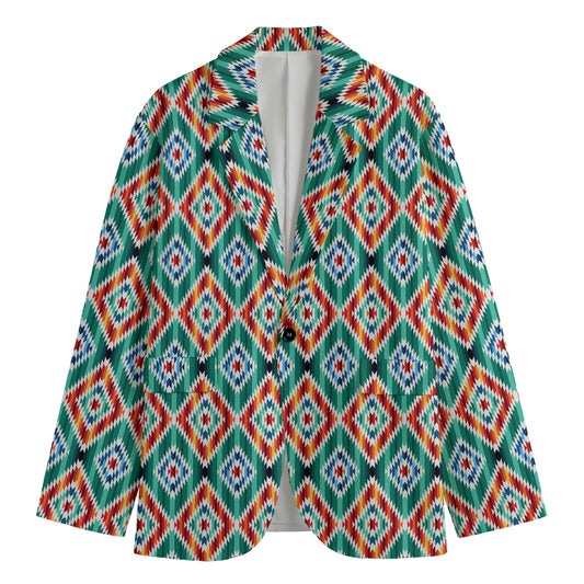 Tribal Navajo Pattern Print Men's Blazer