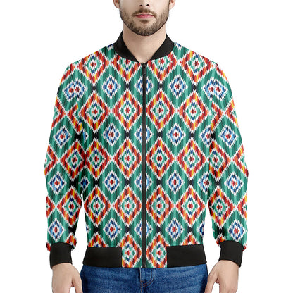 Tribal Navajo Pattern Print Men's Bomber Jacket