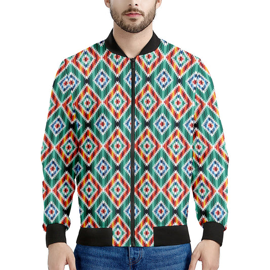 Tribal Navajo Pattern Print Men's Bomber Jacket