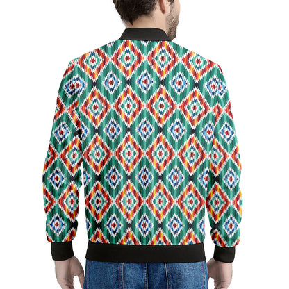 Tribal Navajo Pattern Print Men's Bomber Jacket