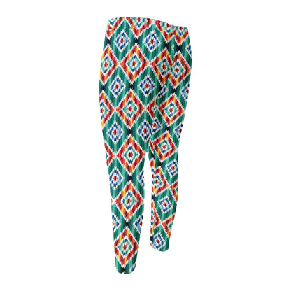 Tribal Navajo Pattern Print Men's Compression Pants