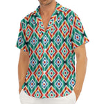 Tribal Navajo Pattern Print Men's Deep V-Neck Shirt