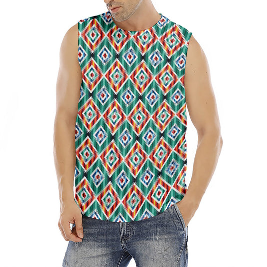 Tribal Navajo Pattern Print Men's Fitness Tank Top