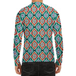 Tribal Navajo Pattern Print Men's Long Sleeve Rash Guard